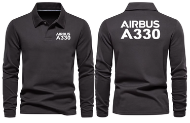 AIRBUS 330 LONG SLEEVE POLO